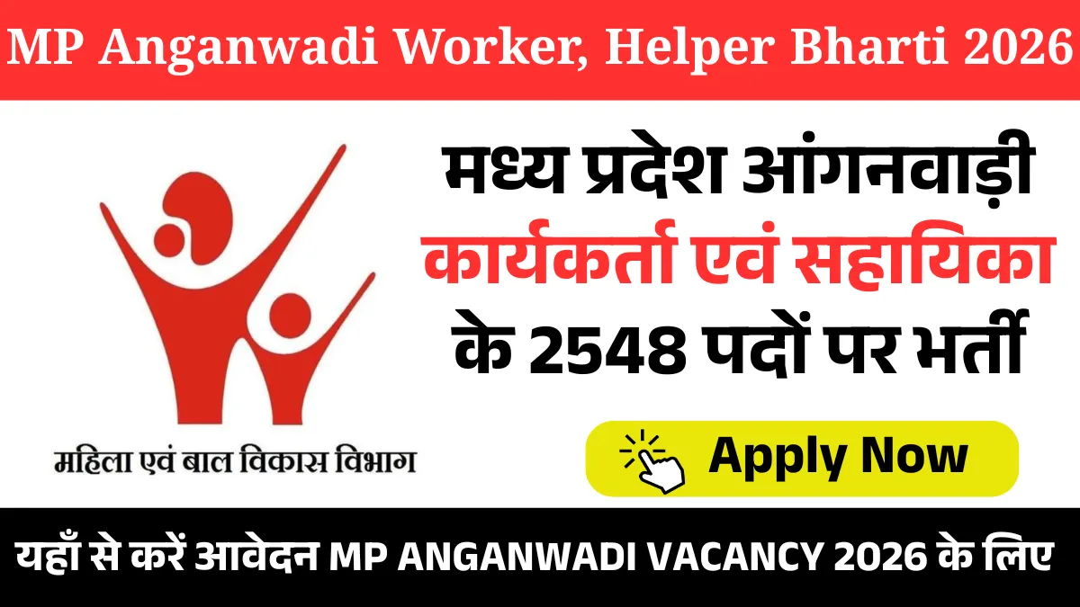 MP Anganwadi Worker, Helper Bharti 2026